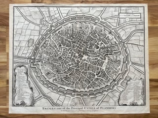 Bruges Original Copper-Engraved Map (1740)