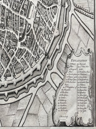 Bruges Original Copper-Engraved Map (1740)