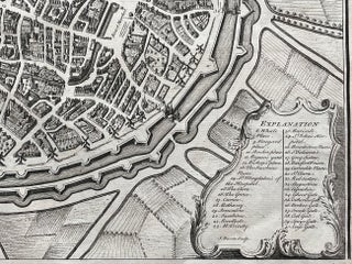 Bruges Original Copper-Engraved Map (1740)