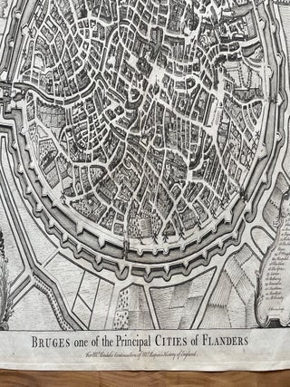 Bruges Original Copper-Engraved Map (1740)