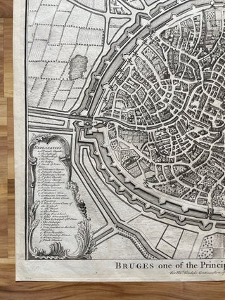 Bruges Original Copper-Engraved Map (1740)