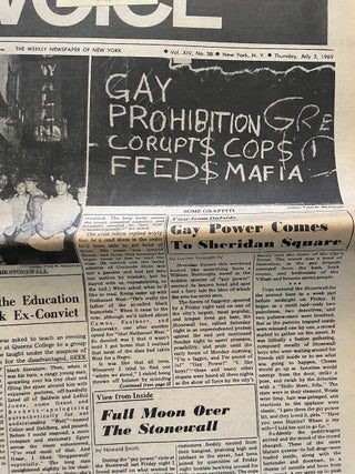 Stonewall Inn Uprising and First Gay Pride March: Six Issues of Village Voice Reporting (1969-1970)