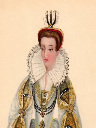 Original Costume Drawing [after Louis Marie-Lant&eacute;], Circa 1850: Marguerite of Lorriane