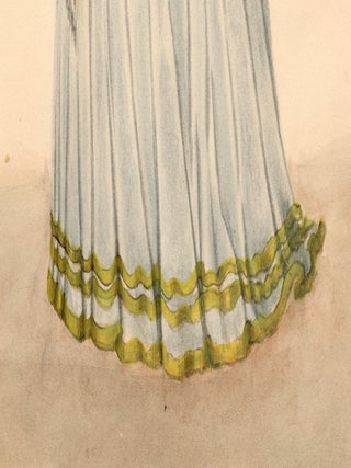 Original Costume Drawing [after Louis Marie-Lant&eacute;], Circa 1850: Marguerite of Lorriane