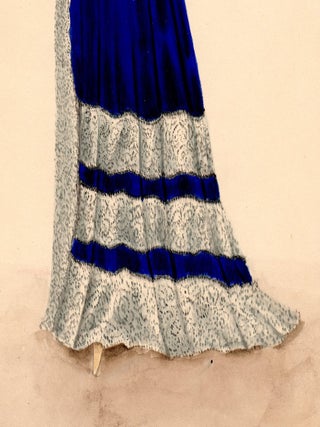 Original Costume Drawing [after Louis Marie-Lant&eacute;], Circa 1850: Madame de Montespan