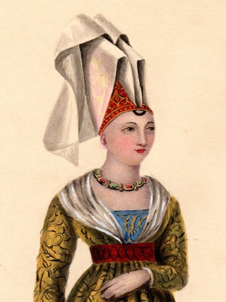 Original Costume Drawing [after Louis Marie-Lant&eacute;], Circa 1850: Odette de Champdivers