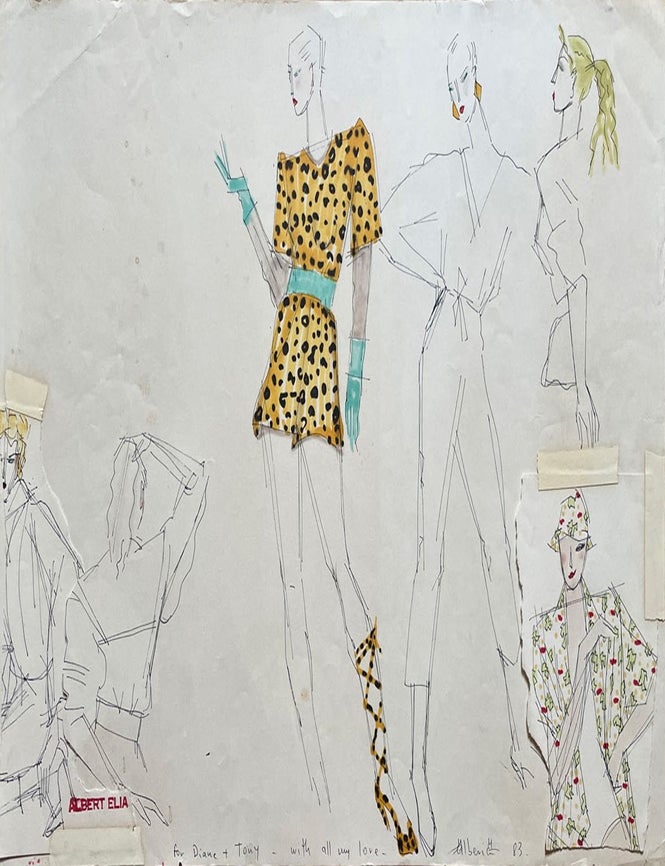 Item #2175 Signed Original Drawing by Albert Elia. Albert Elia.