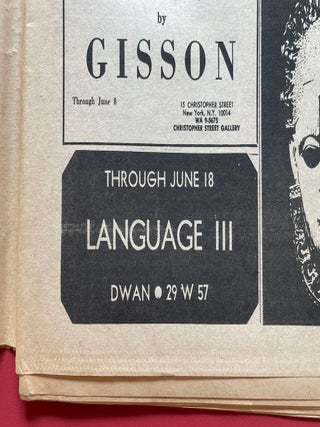 Original Adrian Piper Area Relocation #2 Advertisement/Artwork; plus Yayoi Kusama, Lucy Lippard and Dwan Gallery Ads in The Village Voice, Vol. XIV, No. 33 (1969)