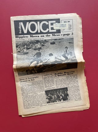 Original Adrian Piper Area Relocation #2 Advertisement/Artwork; plus Yayoi Kusama, Lucy Lippard and Dwan Gallery Ads in The Village Voice, Vol. XIV, No. 33 (1969)
