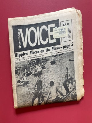 Original Adrian Piper Area Relocation #2 Advertisement/Artwork; plus Yayoi Kusama, Lucy Lippard and Dwan Gallery Ads in The Village Voice, Vol. XIV, No. 33 (1969)