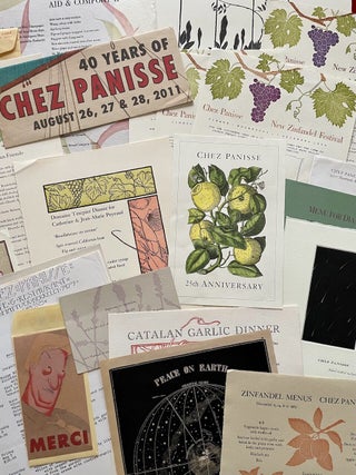 Alice Waters: A Collection of 31 Chez Panisse Menus and Ephemera Items (Circa 1982-2011