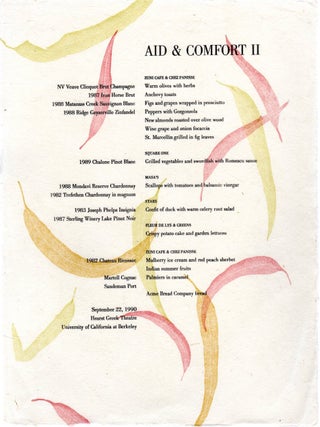 Alice Waters: A Collection of 31 Chez Panisse Menus and Ephemera Items (Circa 1982-2011)