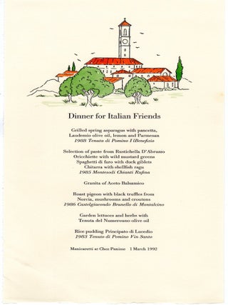 Alice Waters: A Collection of 31 Chez Panisse Menus and Ephemera Items (Circa 1982-2011)