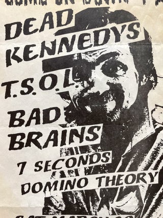 Dead Kennedys, T.S.O.L., Bad Brains, 7 Seconds and Domino Theory "Come on Down Y'all" Concert Poster (1982)