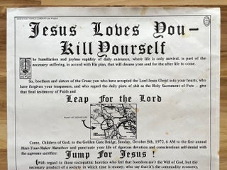 Jesus Loves You, Kill Yourself Poster (1972)