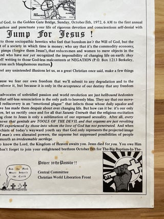 Jesus Loves You, Kill Yourself Poster (1972)