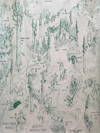 Item #2207 Pictorial Sequoia National Park Map (1945). Carroll Barnes