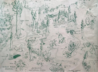 Item #2207 Pictorial Sequoia National Park Map (1945). Carroll Barnes