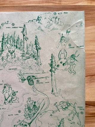 Pictorial Sequoia National Park Map (1945)