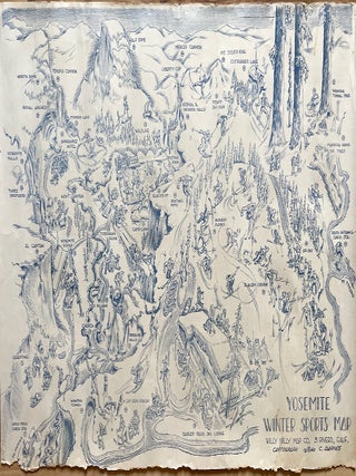 Item #2208 Pictorial Yosemite Winter Sports Map (1945). Carroll Barnes