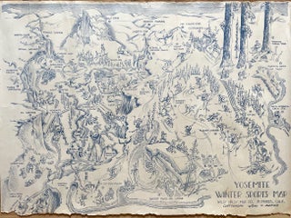Item #2208 Pictorial Yosemite Winter Sports Map (1945). Carroll Barnes