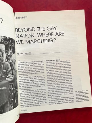 Out/Look: National Gay & Lesbian Quarterly; 9 Early Issues (1988-1992)