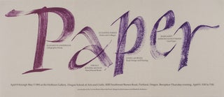 Item #242 PAPER: Oregon School of Arts and Craft