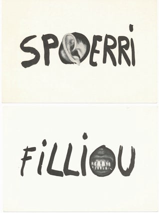 Item #29 Daniel Spoerri and Robert Filliou Flux Post Cards; Monsters are Inoffensive. Daniel...