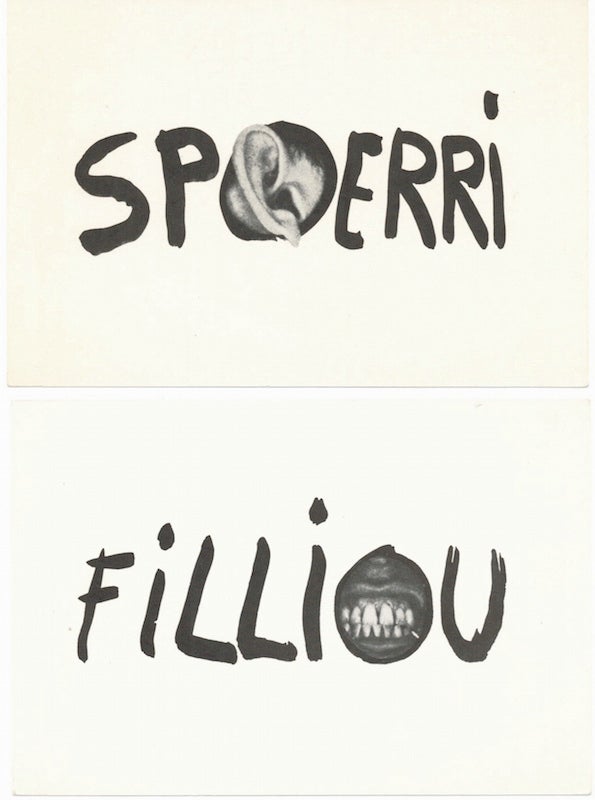 Item #29 Daniel Spoerri and Robert Filliou Flux Post Cards; Monsters are Inoffensive. Daniel Spoerri, Robert Filliou.