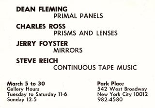 Four Pianos: Three Evenings of Music & Continuous Tape Music [Set]