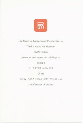 Item #477 Pasadena Art Museum Brochure Set. Unattributed