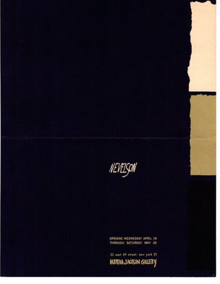Item #486 Louise Nevelson: Martha Jackson Gallery