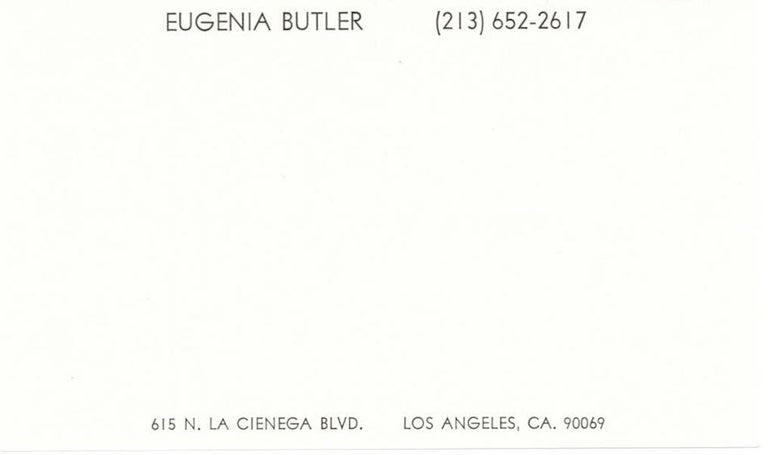 Item #503 Eugenia Butler Gallery Gummed Mailing Label. Eugenia Butler.
