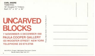 Carl Andre: Uncarved Blocks at Paula Cooper Gallery