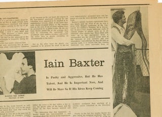 Item #613 Iain Baxter: Vancouver Sun Newspaper Article. Ann Rosenberg