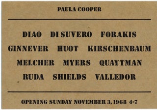 Item #614 Paula Cooper Gallery: Group Show 1968