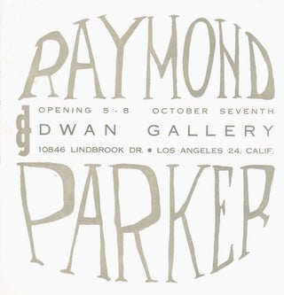 Item #635 Raymond Parker: Dwan Gallery