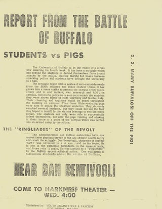 Item #683 Report from the Battle of Buffalo: Students vs. Pigs. Dan Bentivogli