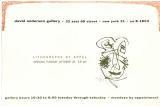 Karel Appel: Martha Jackson Gallery and Lithographs by Appel: David Anderson Gallery