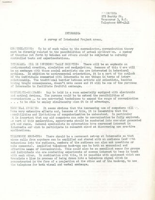 Item #71 Intermedia: A Survey of Intended Project Areas. David Orcutt