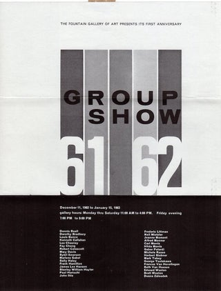 Item #731 Fountain Gallery of Art: Group Show 1961/62