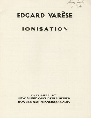 Edgard Varèse: Ionisation