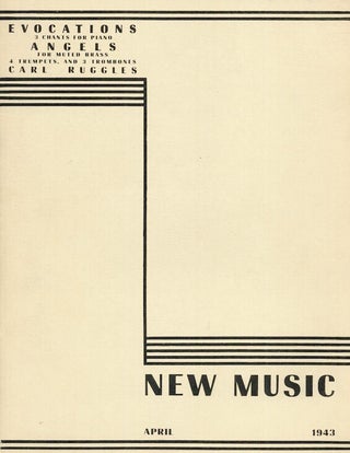 Item #803 Carl Ruggles: Evocations, and Angels. Carl Ruggles