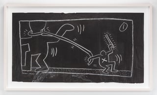 Item #880 Original Keith Haring Free South Africa Subway Drawing. Keith Haring