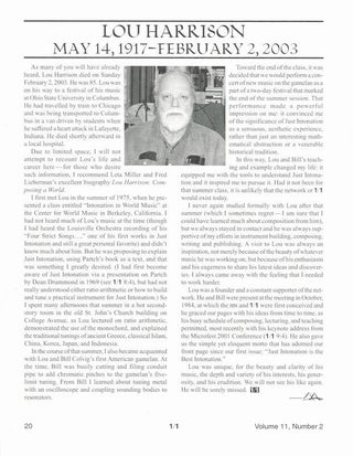 1/1: The Journal of the Just Intonation Network; Volume 11, Number 2