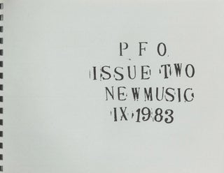P.F.O.: New Music, Issues 1-4
