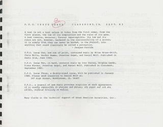 P.F.O.: New Music, Issue No. 2