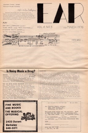 Item #928 EAR Magazine: March 1976; Volume 4, Number 3. Charles Shere, Ed