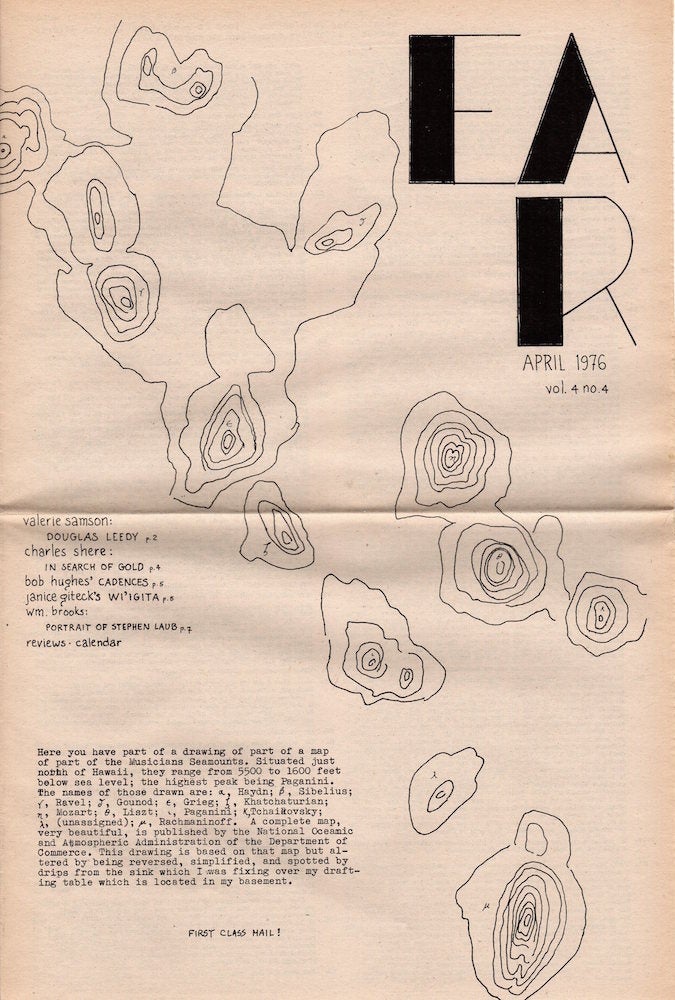 Item #929 EAR Magazine: April 1976; Volume 4, Number 4. Charles Shere, Ed.