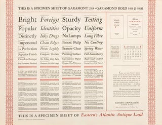 Item #955 Type Specimen Poster: Garamont & Garamond